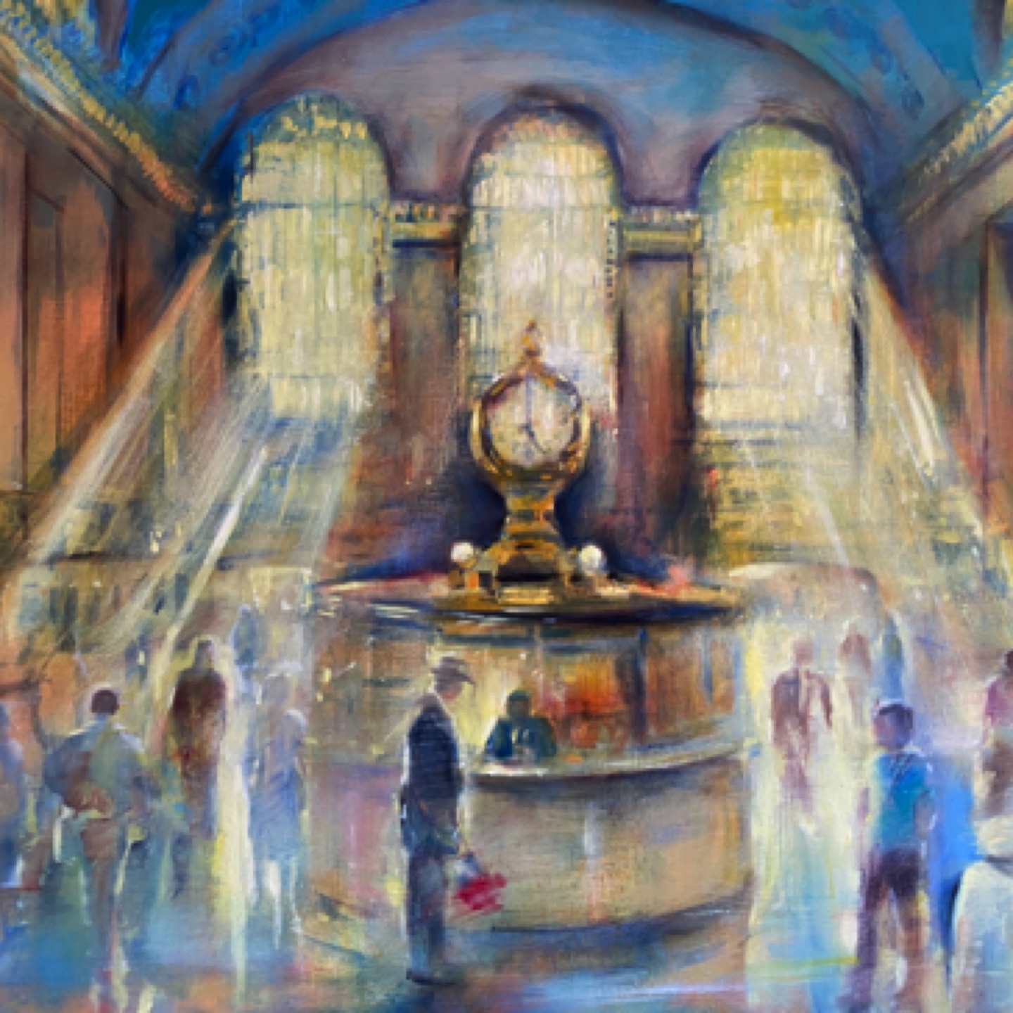 Gregg Chadwick
The Still Point - Grand Central
30"x40"oil on linen 2020
Private Collection, New York City 
Commissioned April 2020